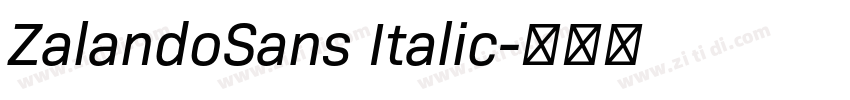 ZalandoSans Italic字体转换